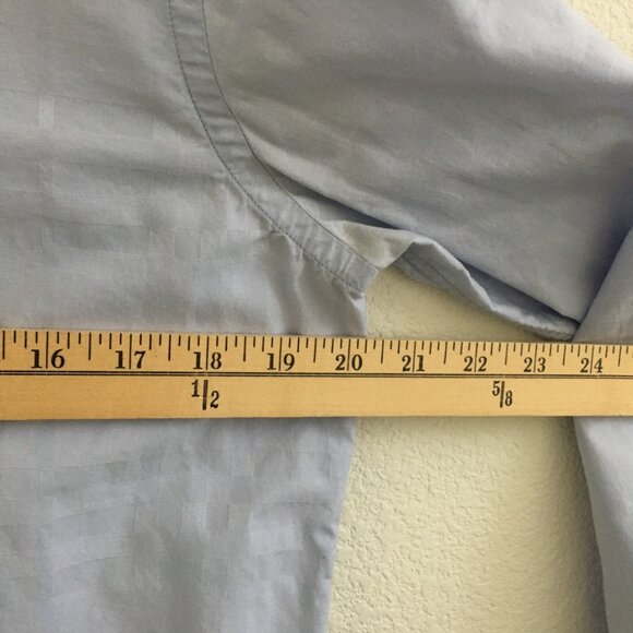 BURBERRY LONDON Mens Large 15 1/2 -39 Dress Shirt Button Down Light Blue Cotton - Picture 8 of 14